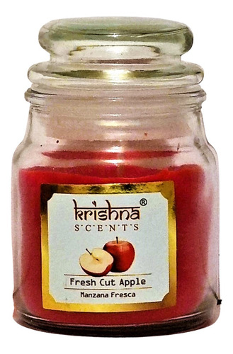 Vela Aromática Manzana Fresca Vidrio - Krishna