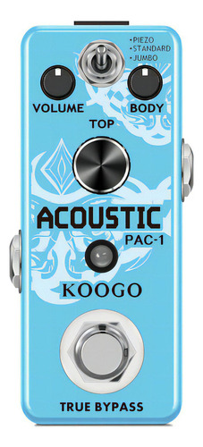 Koogo Pedal Acústico De Guitarra Analógica Para Guitarra . Color Azul