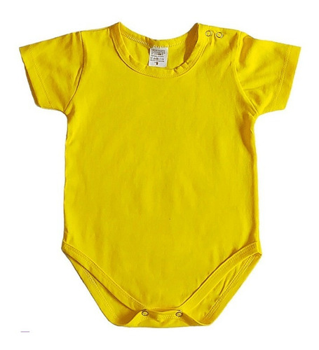 Roupa Body De Bebê Curto Infantil 1 A 4 Anos Liso Colorido 