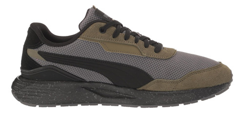 Tenis Puma Runtamed Plus Negro Verde Hombre B