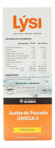 Lysi Omega 3 Epa Y Dha 2 Pack