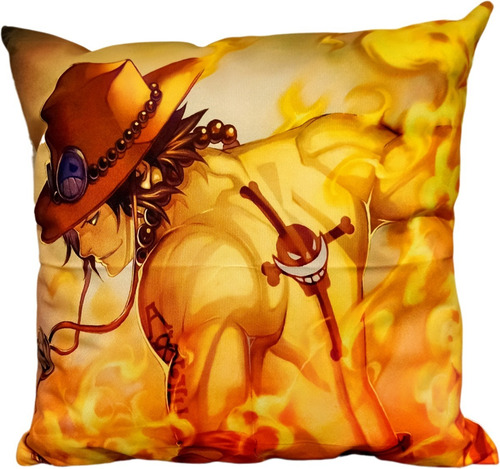 Cojín Almohada Felpa Portgas D Ace One Piece 45x45 Suave 