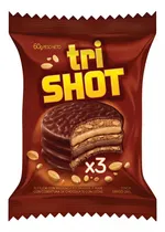 Comprar Alfajor Triple Tri-shot Chocolate Negro Y Maní Caja 36 Unid