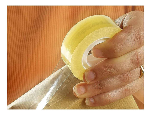 Cinta Adhesiva Scotch 550 Con Despachador 12mm X 30m 5 Pzs Color Amarillo Lisa
