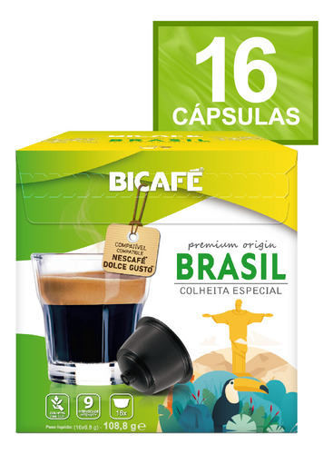 Cápsula De Café Brasil 100% Arábica P/ Máquinas Dolce Gusto