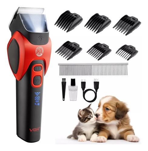 Maquina De Peluquería Canina Kit Mascotas Inalámbrica Vgr208