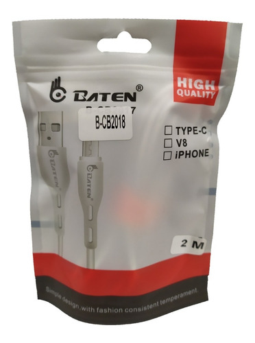 Cable Micro Usb Baten Modelo B-c2018 2 Metros