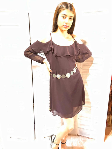 Vestido De Fiesta Mujeres Y Teens, Manga Larga De Gasa