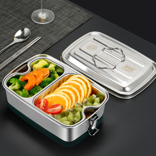 C-f Fiambrera Bento De Acero Inoxidable Contenedor Para