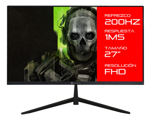 Monitor Gamer Perseo Hermes 27 Full Hd 1ms 200hz Dp Hdmi Color Negro Talle 27