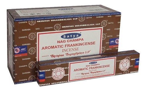 Satya Aromatic Frankincense, 1 Pack X 12 Unidades