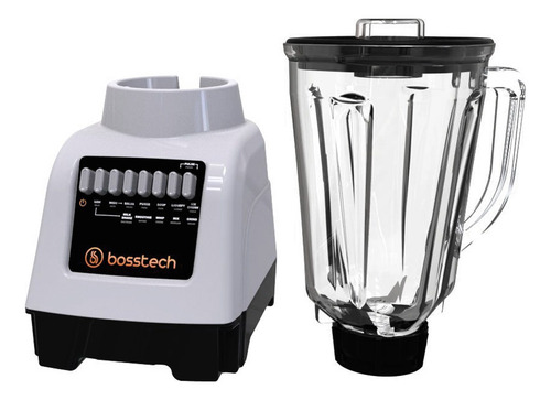Licuadora 750w Vidrio 2l Botonera 10vel Bosstech B1 Gris