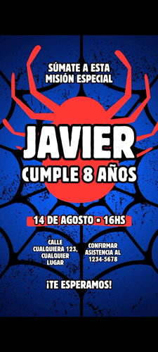 Invitación Digital Spider Man