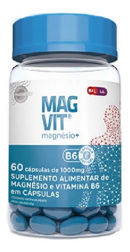 Magvit Magnésio + Vit B6 60 Cápsulas Soft Gel Bel Lab. Sabor