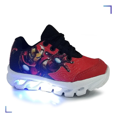 Zapatillas Con Luces Nenes Marvel Avengers Hulk Ironman 