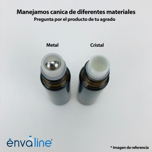 Frasco Roll On 30 Ml Coated Canica Acero Inoxidable 200pz