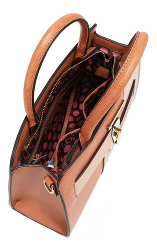 Bolsa De Mano Nicole Lee Con Cortes Asimetricos Ss22 Color Naranja