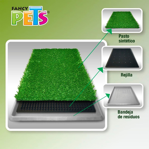 Tapete Entrenador Para Perro Doggie Grass Ch 68 X 43 Cm