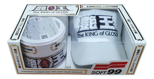 Kit The King Of Gloss White Soft99 + Boné Cera Cores Claras