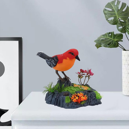 1pcs Juguete De Pájaro Con Control De Rojo Rojo El 16x14cm
