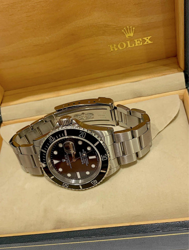 Rolex Submariner Date Aço , Most. Preto , 16610 , Impecável