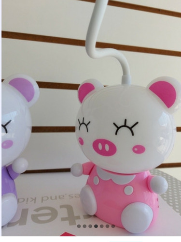 Lámpara Cerdita Niña Recámara Luz Led Lampara Habitacion Usb