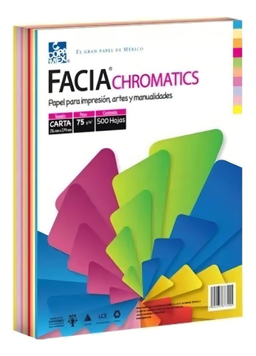 Papel Hojas Faciachromatics De Colores Copamex