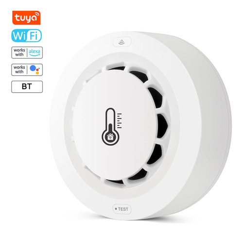 Detector Humo Wifi Bt.en.alarma 80db App Alexa Para Google H