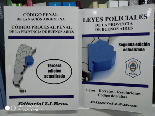 Código Penal + Procesal Penal Pcia+ Leyes Policiales Li-bros