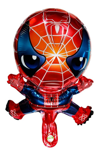 25 Globo Spiderman Hombre Araña 3d Metalizado 40cm Souvenir