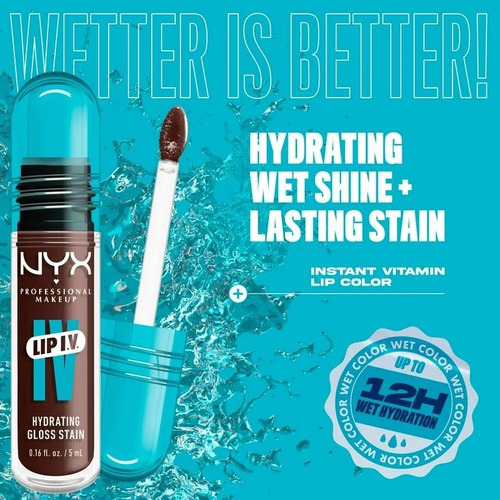 Nyx Lip Iv Hydrating Lip Gloss Stain - Varios Tonos 05 Mocha Me Wet