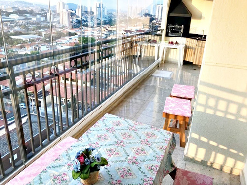Imagem 2 de 14 de Apartamento Mobiliado 150m² 3 Suites 3 Vagas Vl Rosália