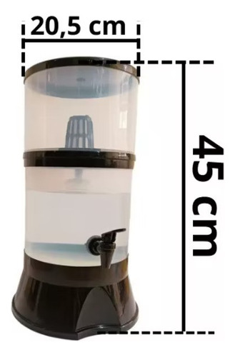Filtro De Água Com Vela Bebedouro De Mesa Micromax Preto