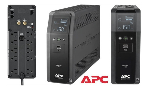 Imagen 3 de 3 de APC Back-UPS Pro BR1500M2-LM 1500VA entrada y salida de 120V negro