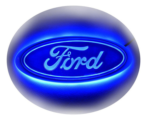 23 * 9cm Led Ford 3d Logo Luz Blanca Clara