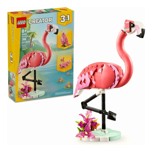 Lego Creator 3en1 Fauna Salvaje: Flamingo Rosa Juego De
