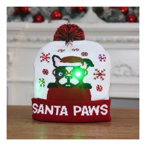 Lote 10 Gorro De Navidad Con Luz Led Regalo Navideño Mayoreo