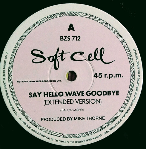 Soft Cell Say Hello Wave Goodbye Vinilo Maxi Inglés (Usado)