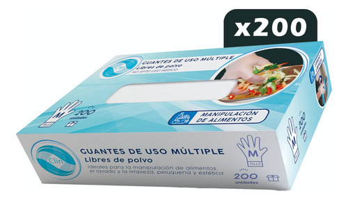 Guantes Descartables Simil Latex Reforzados Caja X200
