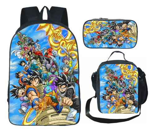 C Nuevo Mochila Diy Con Estampado De Dragón B De Doble Capa,