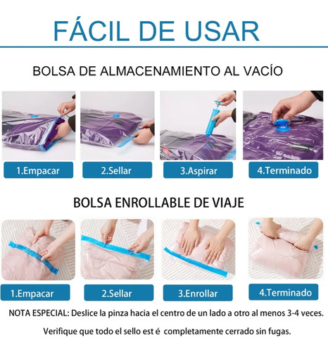 10pzs Bolsa De Almacenamiento Al Vacío De Ropa Con Bomba
