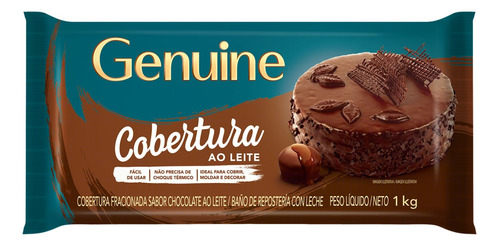 Cobertura Fracionada Genuine chocolate ao leite sem glúten 1 kg