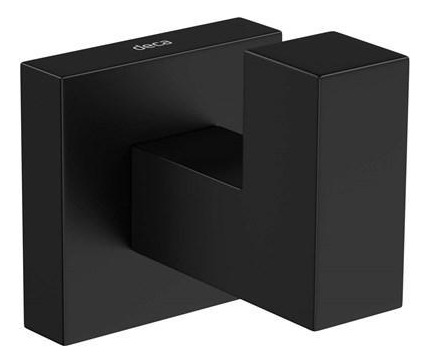 Cabide Quadratta Black Matte Deca - Preto, 40x50x47mm