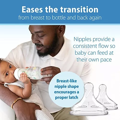 Dr. Brown's - Set de biberones Options+ de cuello ancho de lactancia  materna, para transición de pecho a biberón