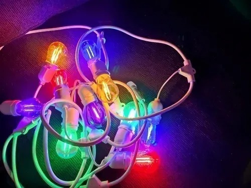 Pack X10 Ampolleta Vintage 2w E27 Filamento 5 Colores