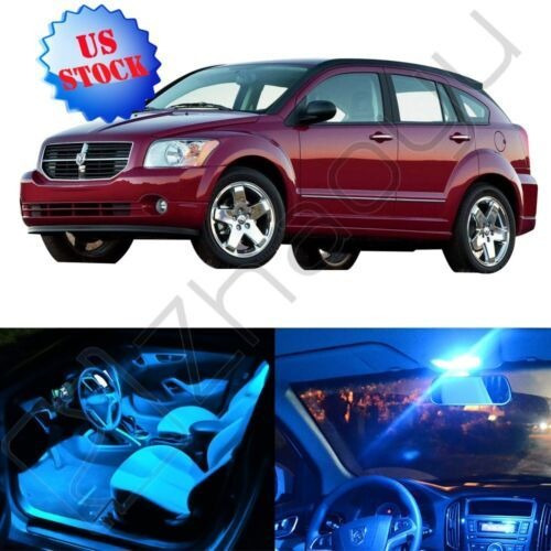 7pcs Ice Blue For Dodge Caliber 2007-2012 Led Bulb Ligh Ecc1