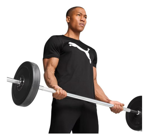 Polera Deportiva Hombre Puma Train Big Cat Ligera Negro