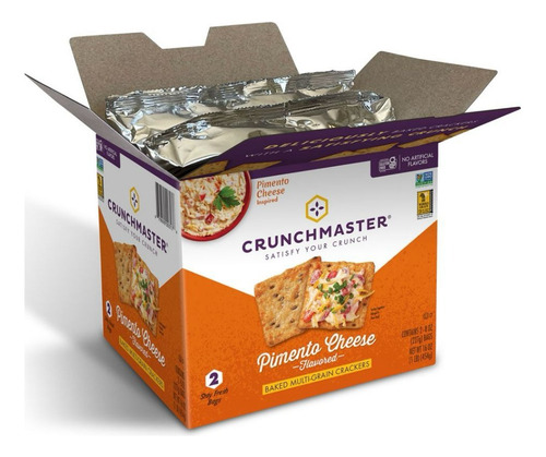 Crunchmaster Galleta Cheso Pimiento 2paq. 8oz C/u