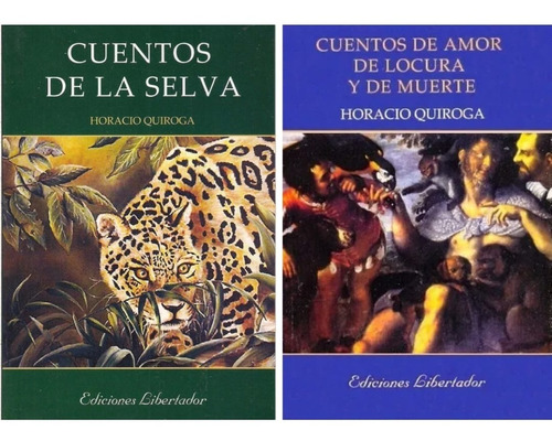 Lote X 2 Libros - H Quiroga Cuentos Selva + Amor Y Locura