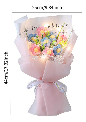 Bouquet De Flores De Crochet Con Arreglo Floral Hecho A Mano